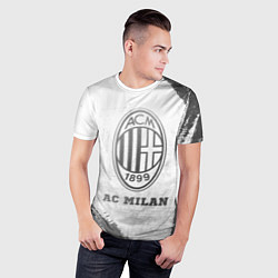 Футболка спортивная мужская AC Milan - white gradient, цвет: 3D-принт — фото 2
