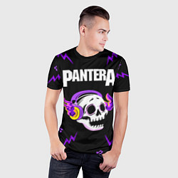 Футболка спортивная мужская Pantera неоновый череп, цвет: 3D-принт — фото 2