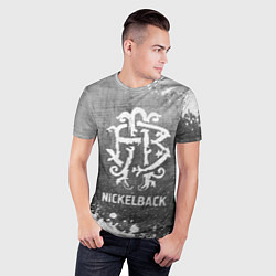 Футболка спортивная мужская Nickelback - grey gradient, цвет: 3D-принт — фото 2