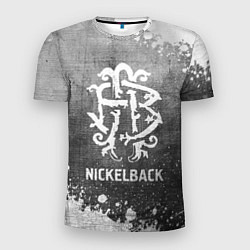 Футболка спортивная мужская Nickelback - grey gradient, цвет: 3D-принт