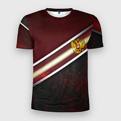 Мужская спорт-футболка Сталь Россия текстура