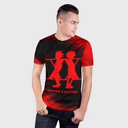 Футболка спортивная мужская Hunter x Hunter - red gradient, цвет: 3D-принт — фото 2