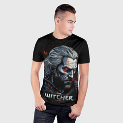 Футболка спортивная мужская The Witcher blood, цвет: 3D-принт — фото 2