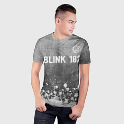 Футболка спортивная мужская Blink 182 - grey gradient посередине, цвет: 3D-принт — фото 2