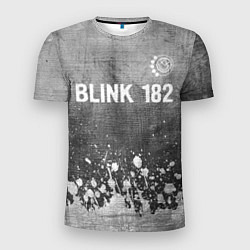 Футболка спортивная мужская Blink 182 - grey gradient посередине, цвет: 3D-принт