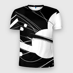 Футболка спортивная мужская Black and white vanguard abstraction - ai art fant, цвет: 3D-принт