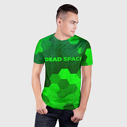 Футболка спортивная мужская Dead Space - green gradient посередине, цвет: 3D-принт — фото 2