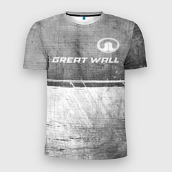 Футболка спортивная мужская Great Wall - grey gradient посередине, цвет: 3D-принт