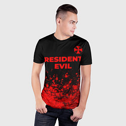 Футболка спортивная мужская Resident Evil - red gradient посередине, цвет: 3D-принт — фото 2