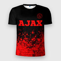 Футболка спортивная мужская Ajax - red gradient посередине, цвет: 3D-принт