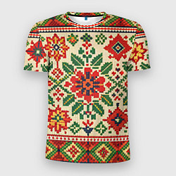 Мужская спорт-футболка Славянский узор и орнамент