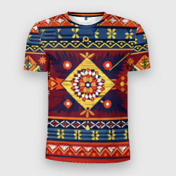 Мужская спорт-футболка Стиль советского ковра узоры и орнамент