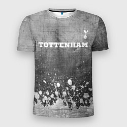 Футболка спортивная мужская Tottenham - grey gradient посередине, цвет: 3D-принт