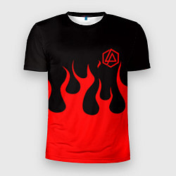 Футболка спортивная мужская Linkin park logo fire, цвет: 3D-принт