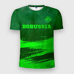 Футболка спортивная мужская Borussia - green gradient посередине, цвет: 3D-принт