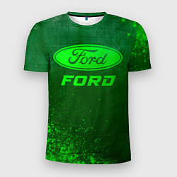 Футболка спортивная мужская Ford - green gradient, цвет: 3D-принт