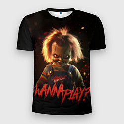 Футболка спортивная мужская Chucky wanna play?, цвет: 3D-принт