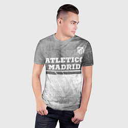 Футболка спортивная мужская Atletico Madrid - grey gradient посередине, цвет: 3D-принт — фото 2