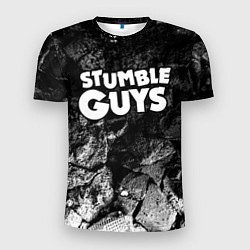 Футболка спортивная мужская Stumble Guys black graphite, цвет: 3D-принт