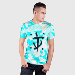 Футболка спортивная мужская Doom лого камуфляж, цвет: 3D-принт — фото 2