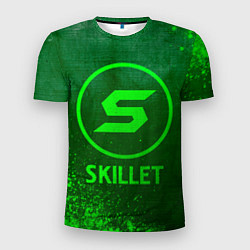 Футболка спортивная мужская Skillet - green gradient, цвет: 3D-принт