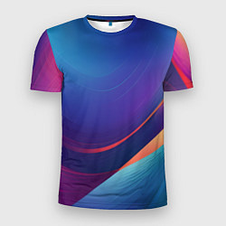 Мужская спорт-футболка Красивый градиент абстракция