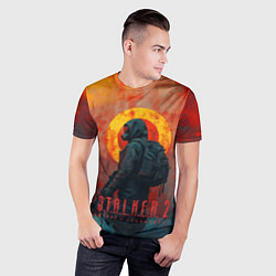 Футболка спортивная мужская Stalker 2 poster art, цвет: 3D-принт — фото 2