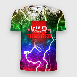 Футболка спортивная мужская Wartunder неоновые брызги красок, цвет: 3D-принт