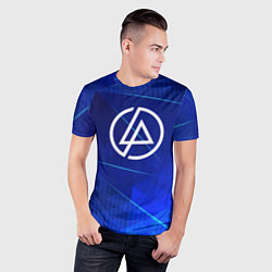 Футболка спортивная мужская Linkin Park blue poly, цвет: 3D-принт — фото 2