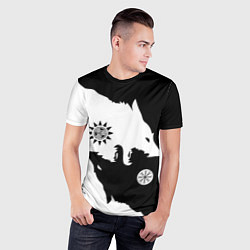 Футболка спортивная мужская Волки Одина с воинской символикой, цвет: 3D-принт — фото 2