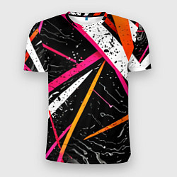 Мужская спорт-футболка Разноцветные праздничные линии