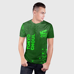 Футболка спортивная мужская Tokyo Ghoul - green gradient вертикально, цвет: 3D-принт — фото 2