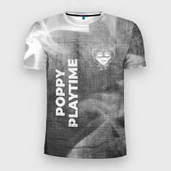 Футболка спортивная мужская Poppy Playtime - grey gradient вертикально, цвет: 3D-принт