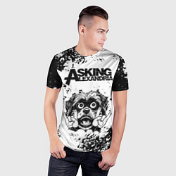 Футболка спортивная мужская Asking Alexandria - рок пес, цвет: 3D-принт — фото 2