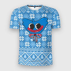 Футболка спортивная мужская Huggy Wuggy миленький новогодний свитер ugly, цвет: 3D-принт