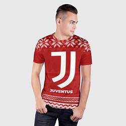 Футболка спортивная мужская Новогодний Juventus, цвет: 3D-принт — фото 2