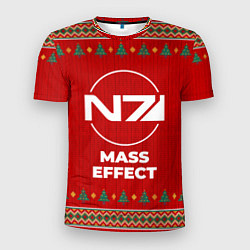 Футболка спортивная мужская Mass Effect new year, цвет: 3D-принт