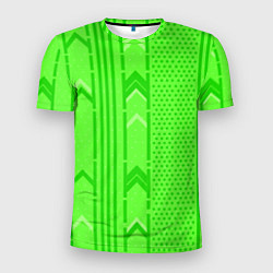 Мужская спорт-футболка Закулисье зелёные обои