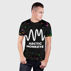 Футболка спортивная мужская Arctic Monkeys конфети, цвет: 3D-принт — фото 2