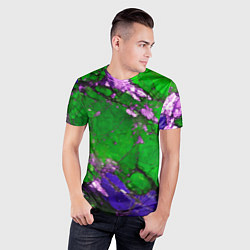 Футболка спортивная мужская A purple mineral in a green stone, цвет: 3D-принт — фото 2