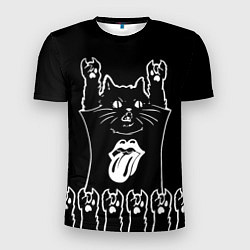 Футболка спортивная мужская Rolling Stones: cat rock, цвет: 3D-принт