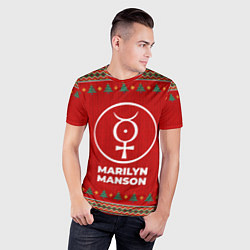Футболка спортивная мужская Marilyn Manson new year, цвет: 3D-принт — фото 2