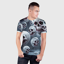 Футболка спортивная мужская Шарики черепа, цвет: 3D-принт — фото 2
