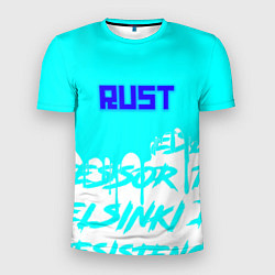 Футболка спортивная мужская Rust надписи краски, цвет: 3D-принт