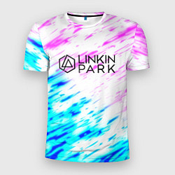Футболка спортивная мужская Linkin park rock краски, цвет: 3D-принт