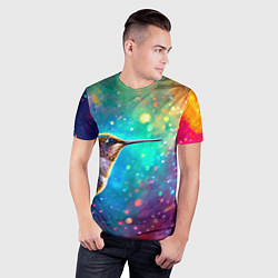 Футболка спортивная мужская Птичка колибри, цвет: 3D-принт — фото 2