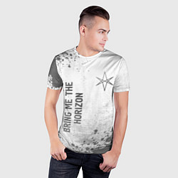 Футболка спортивная мужская Bring Me the Horizon - white gradient вертикально, цвет: 3D-принт — фото 2