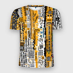 Футболка спортивная мужская Cyberpunk pattern yellow, цвет: 3D-принт