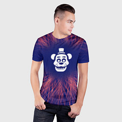 Футболка спортивная мужская FNAF red energy, цвет: 3D-принт — фото 2