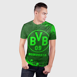 Футболка спортивная мужская Borussia - green gradient, цвет: 3D-принт — фото 2